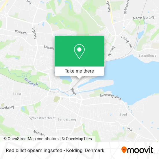 Rød billet opsamlingssted - Kolding map
