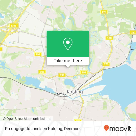 Pædagoguddannelsen Kolding map