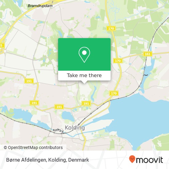 Børne Afdelingen, Kolding map