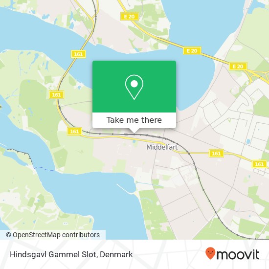 Hindsgavl Gammel Slot map