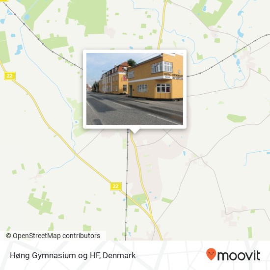 Høng Gymnasium og HF map