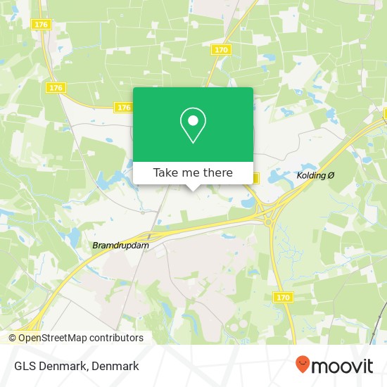 GLS Denmark map
