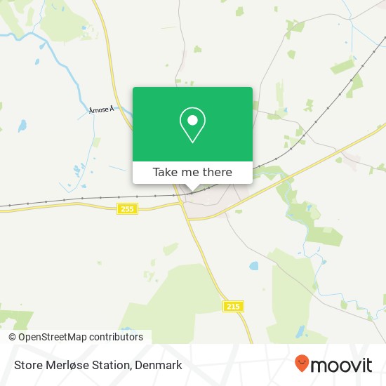 Store Merløse Station map