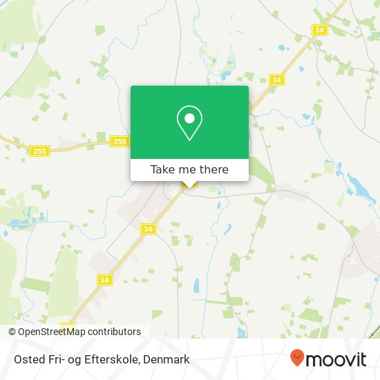 Osted Fri- og Efterskole map