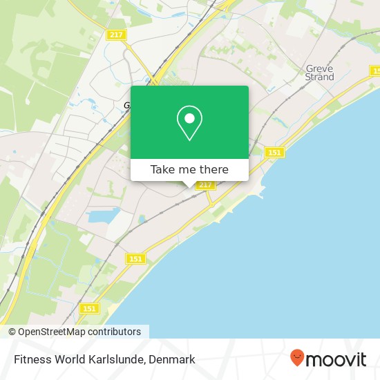 Fitness World Karlslunde map