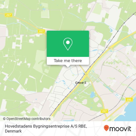 Hovedstadens Bygningsentreprise A / S RBE map