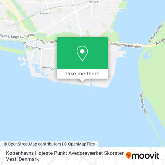 Københavns Højeste Punkt Avedøreværket Skorsten Vest map