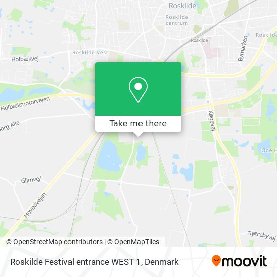Roskilde Festival entrance WEST 1 map