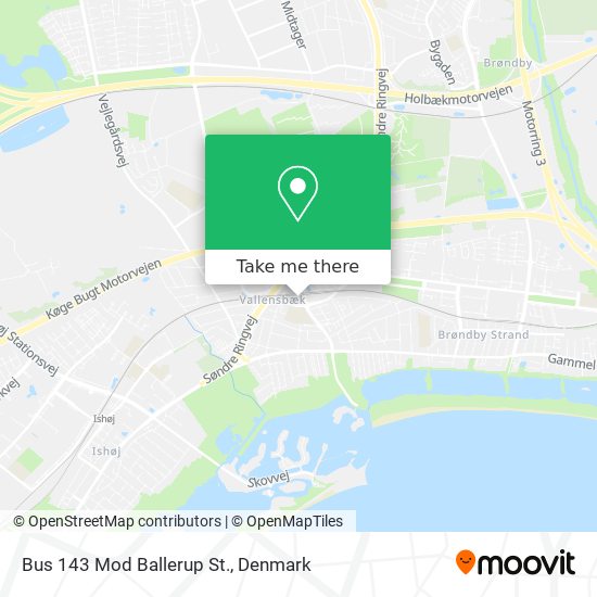 Bus 143 Mod Ballerup St. map