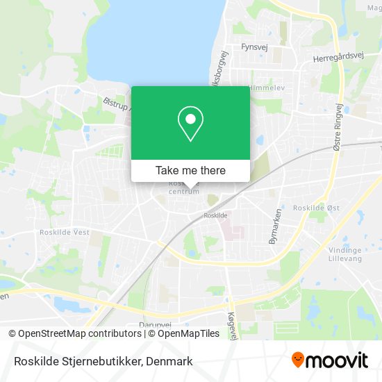 Roskilde Stjernebutikker map