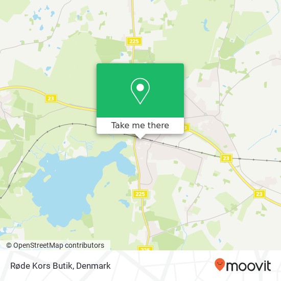 Røde Kors Butik map