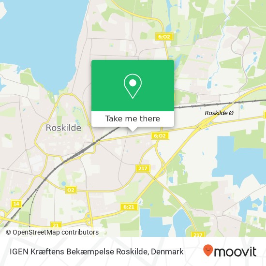 IGEN Kræftens Bekæmpelse Roskilde map