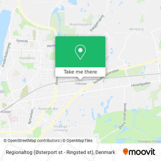 Regionaltog (Østerport st - Ringsted st) map