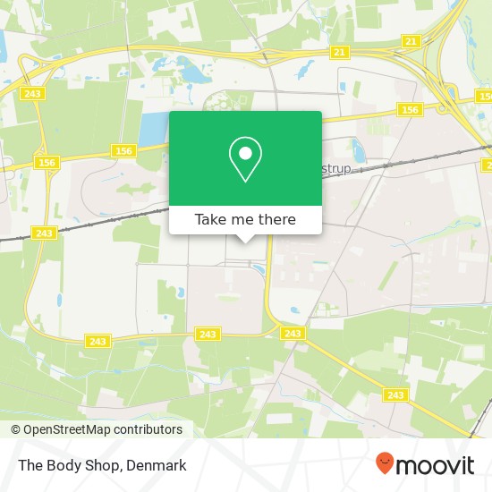 The Body Shop map