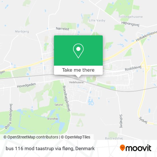 bus 116 mod taastrup via fløng map