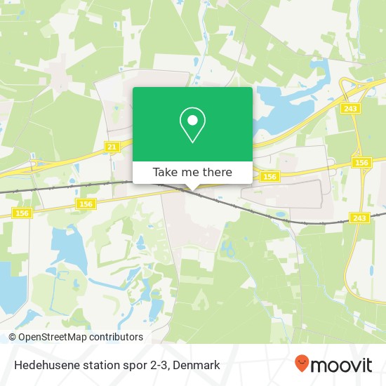 Hedehusene station spor 2-3 map