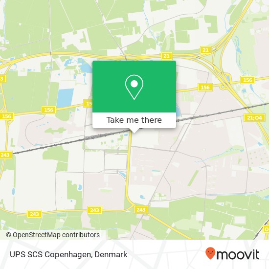 UPS SCS Copenhagen map