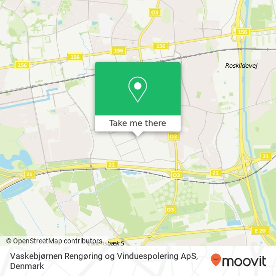 Vaskebjørnen Rengøring og Vinduespolering ApS map