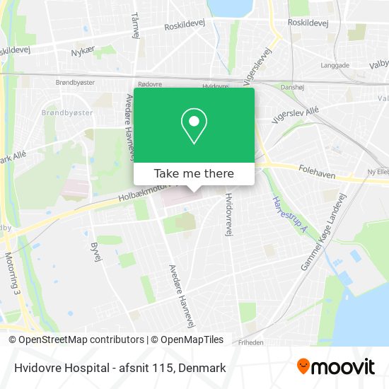 Hvidovre Hospital - afsnit 115 map