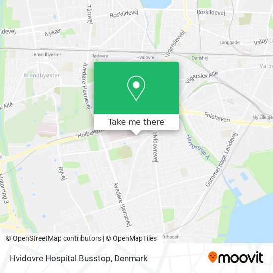 Hvidovre Hospital Busstop map