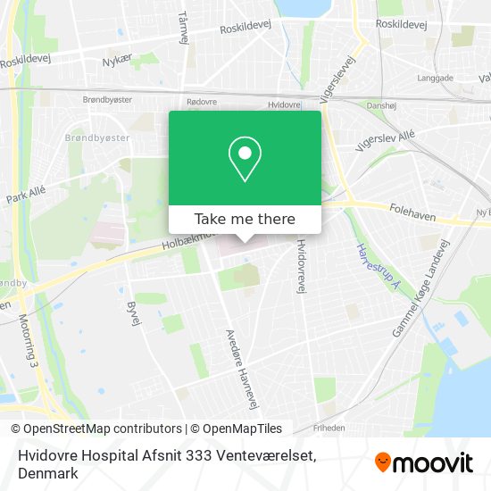 Hvidovre Hospital Afsnit 333 Venteværelset map