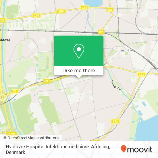 Hvidovre Hospital Infektionsmedicinsk Afdeling map