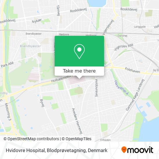 Hvidovre Hospital, Blodprøvetagning map