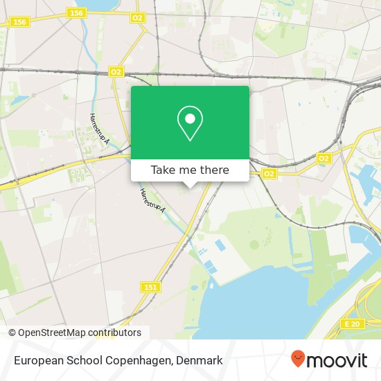 European School Copenhagen map