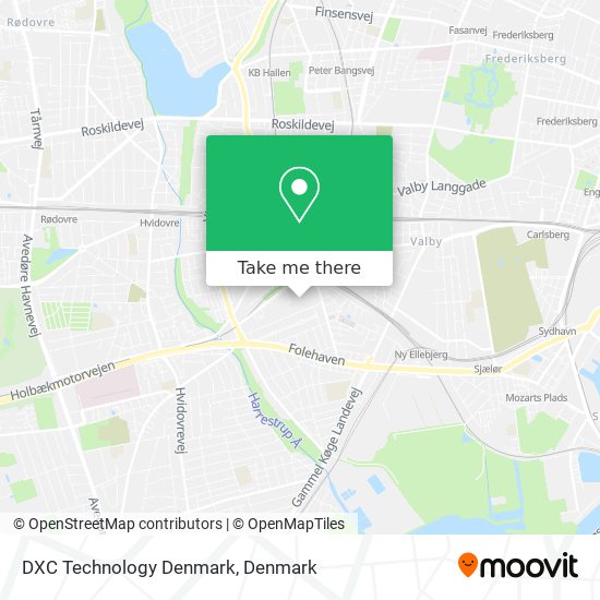 DXC Technology Denmark map