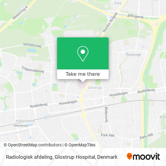 Radiologisk afdeling, Glostrup Hospital map