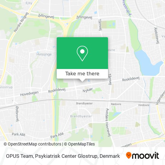 OPUS Team, Psykiatrisk Center Glostrup map