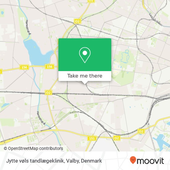 Jytte vøls tandlægeklinik, Valby map