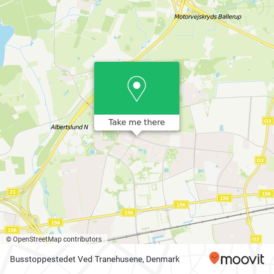 Busstoppestedet Ved Tranehusene map