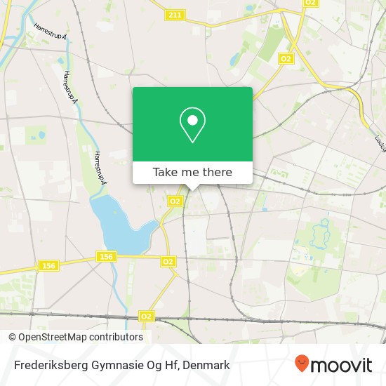 Frederiksberg Gymnasie Og Hf map