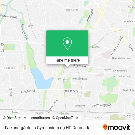 Falkonergårdens Gymnasium og HF map