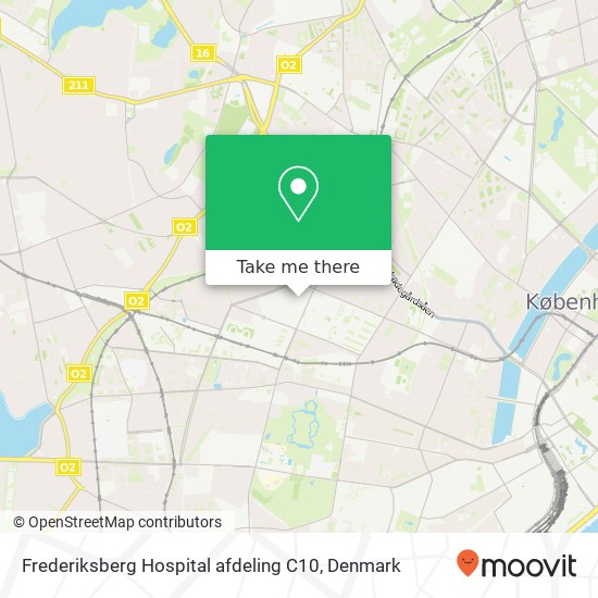 Frederiksberg Hospital afdeling C10 map