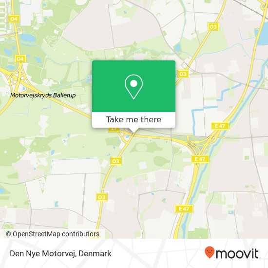 Den Nye Motorvej map