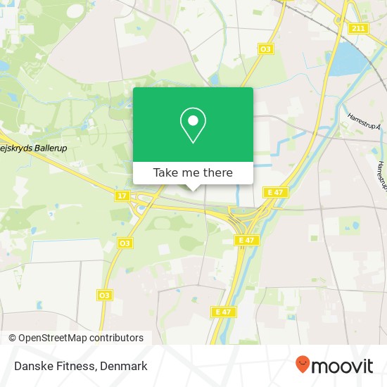 Danske Fitness map