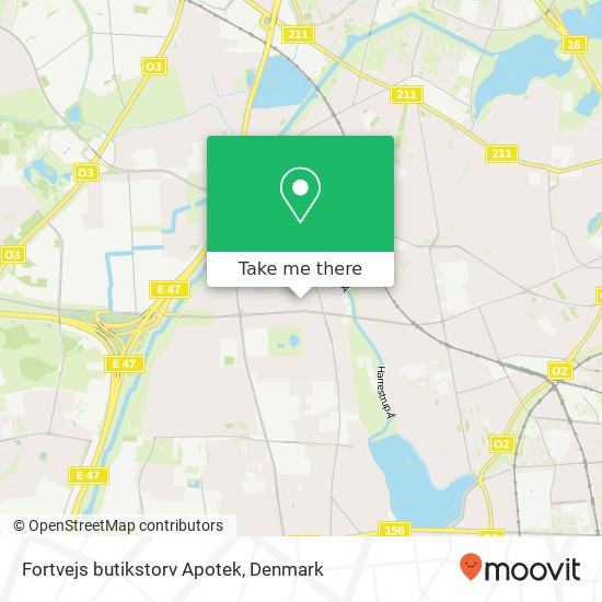 Fortvejs butikstorv Apotek map