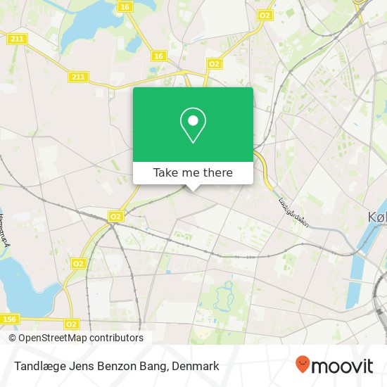 Tandlæge Jens Benzon Bang map