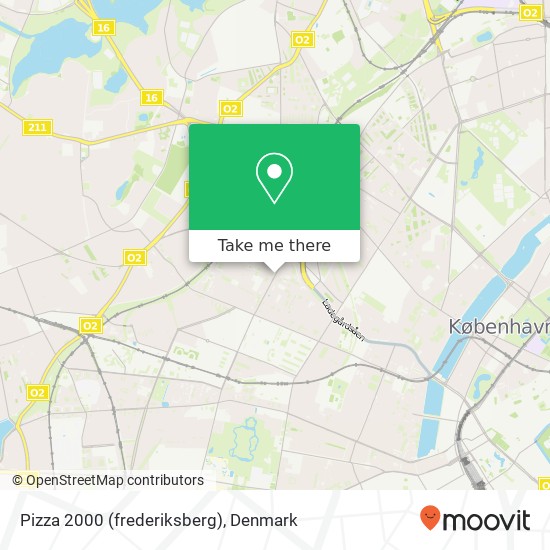 Pizza 2000 (frederiksberg) map