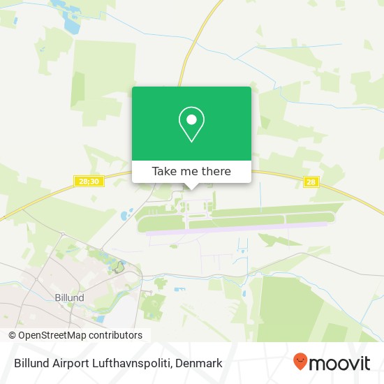 Billund Airport Lufthavnspoliti map