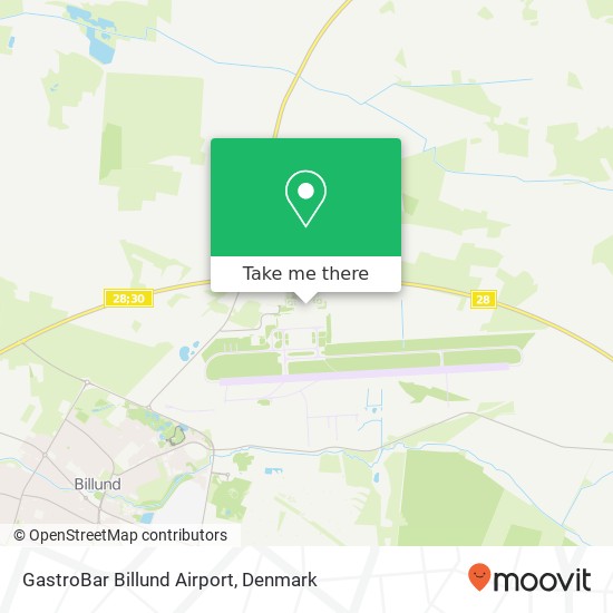 GastroBar Billund Airport map