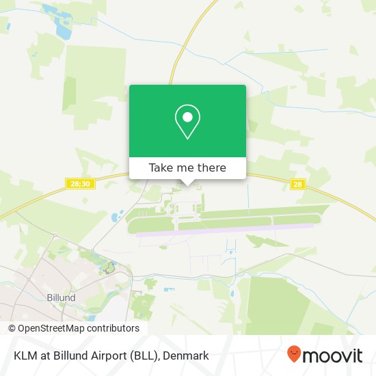 KLM at Billund Airport (BLL) map