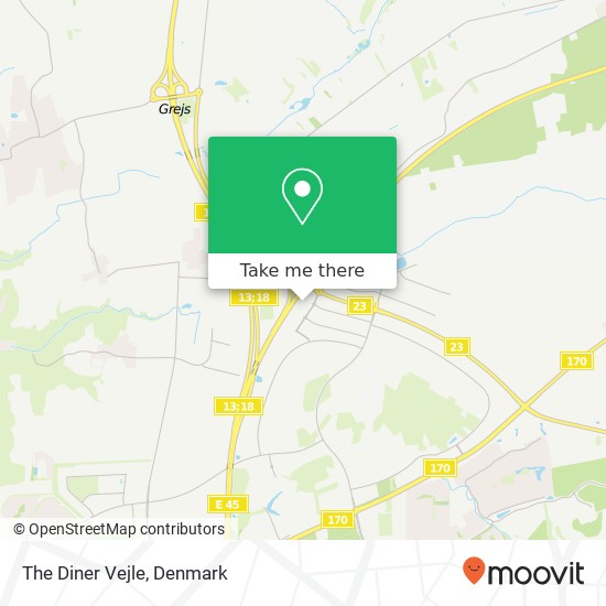 The Diner Vejle map