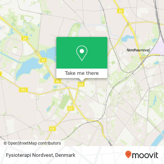 Fysioterapi Nordvest map