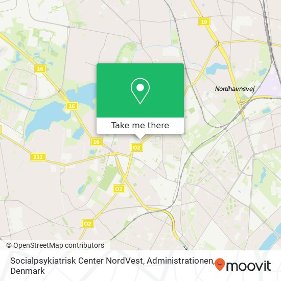 Socialpsykiatrisk Center NordVest, Administrationen map