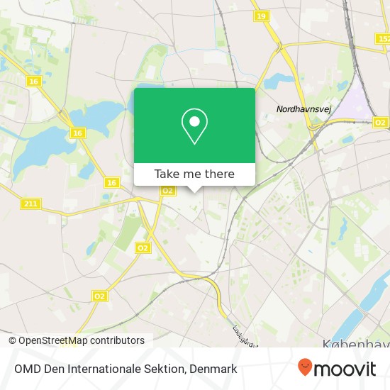 OMD Den Internationale Sektion map