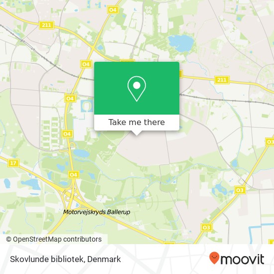 Skovlunde bibliotek map