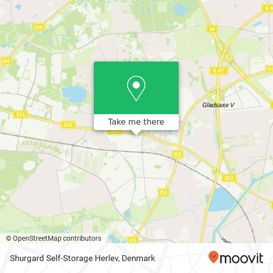 Shurgard Self-Storage Herlev map